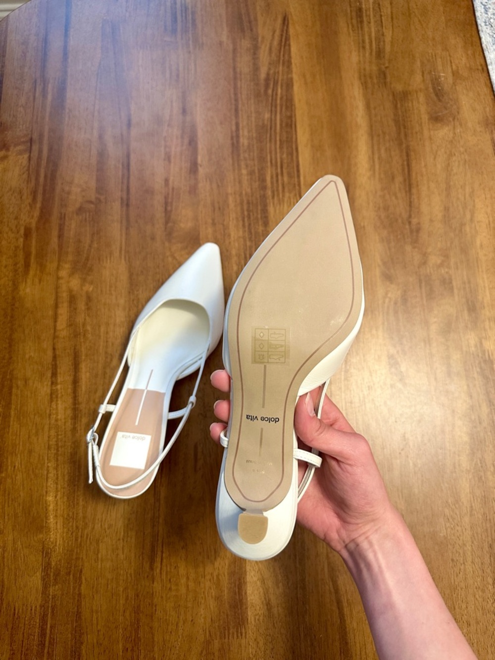 Dolce Vita White Leather Odela Wedding Heels - Picture 5 of 8
